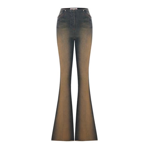 Pcfg Cotton Coated Flare Pant In Black