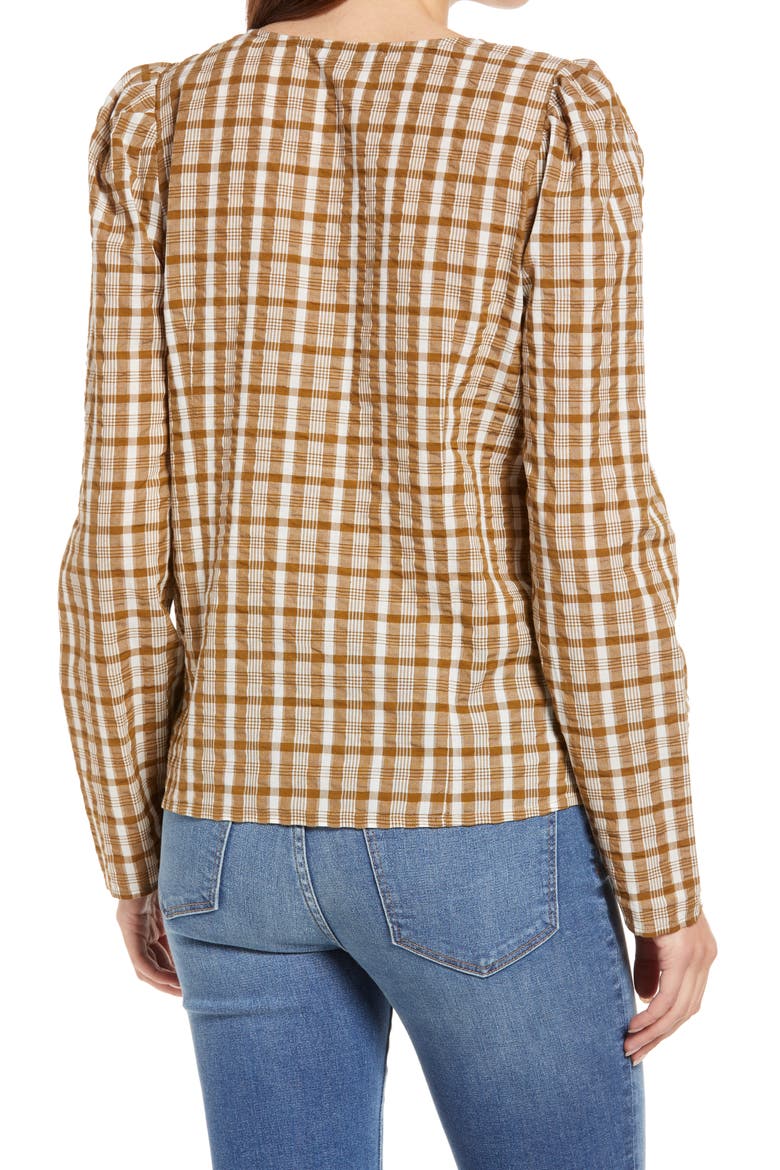Westover Sandown Plaid Cotton Top, Alternate, color, WEATHERED OLIVE