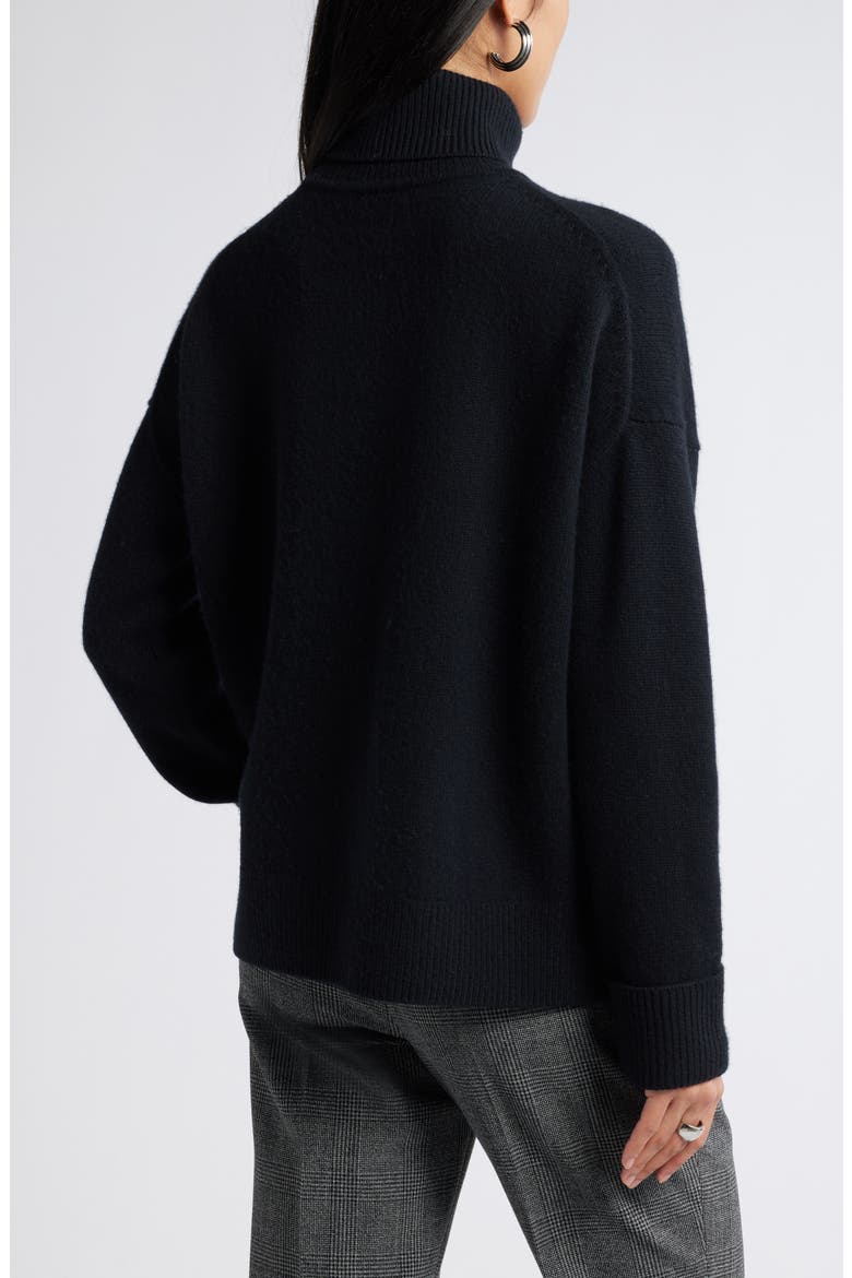 Wool & Cashmere Turtleneck Sweater, Alternate, color, BLACK ROCK