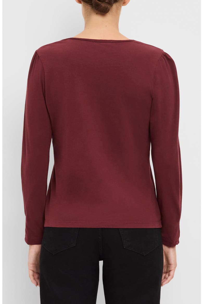 Alba V Neck Puff Sleeve T-Shirt, Alternate, color, PORT ROYAL