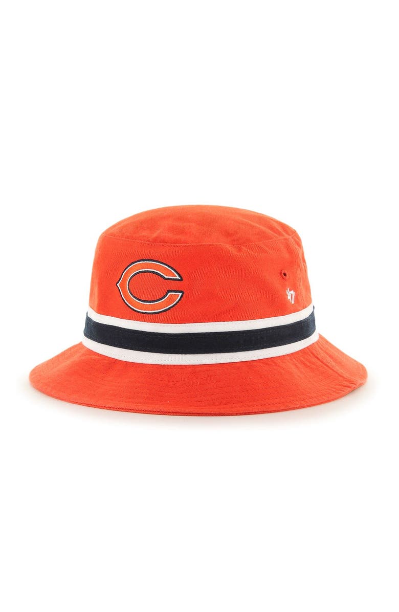 '47 Men's '47 Orange Chicago Bears Striped Bucket Hat, Main, color,