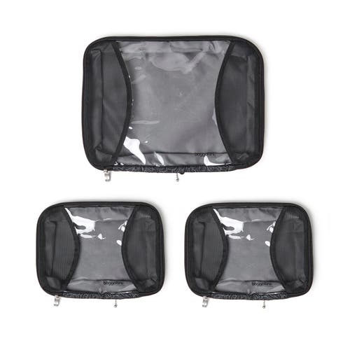 Baggallini 2 Medium / 1 Large Compression Packing Cubes Travel Set In Midnight Blossom