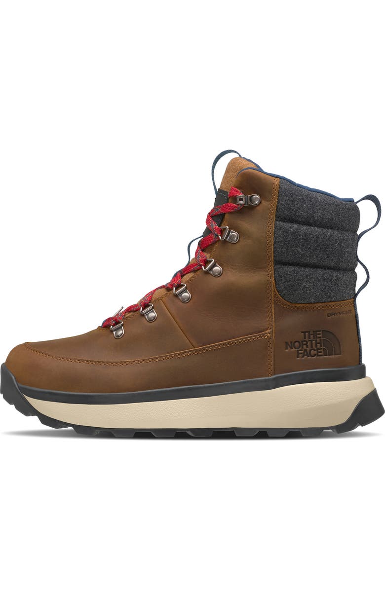 The North Face Bergen Waterproof Boot, Main, color, Timber Tan/ Tnf Red
