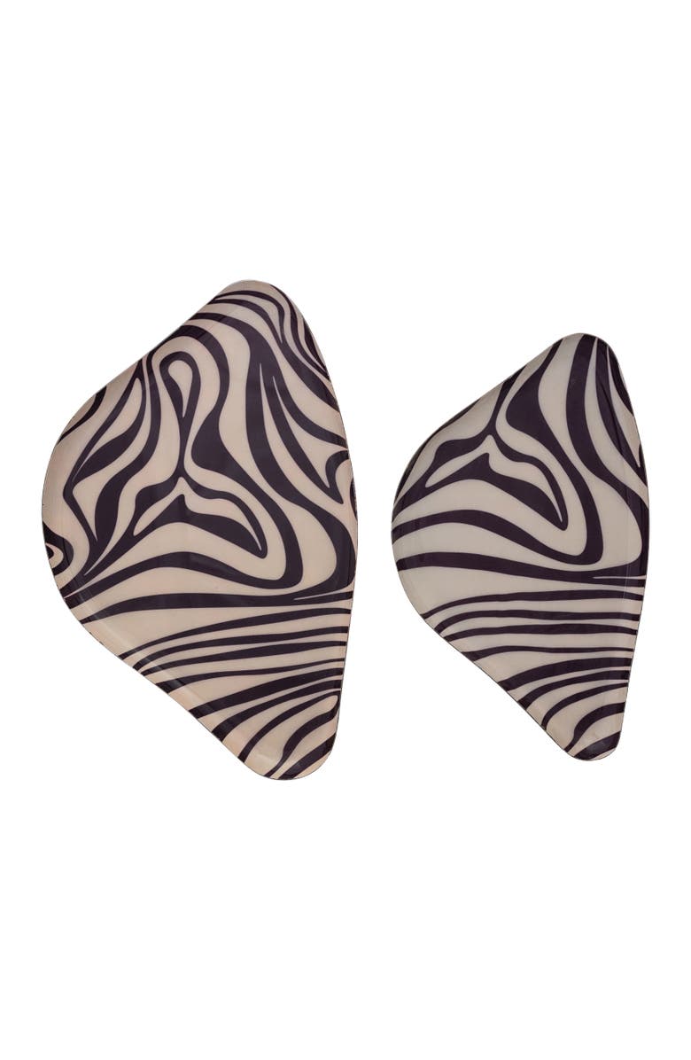 Storied Home 2-Piece Enameled Trays, Main, color, Cream