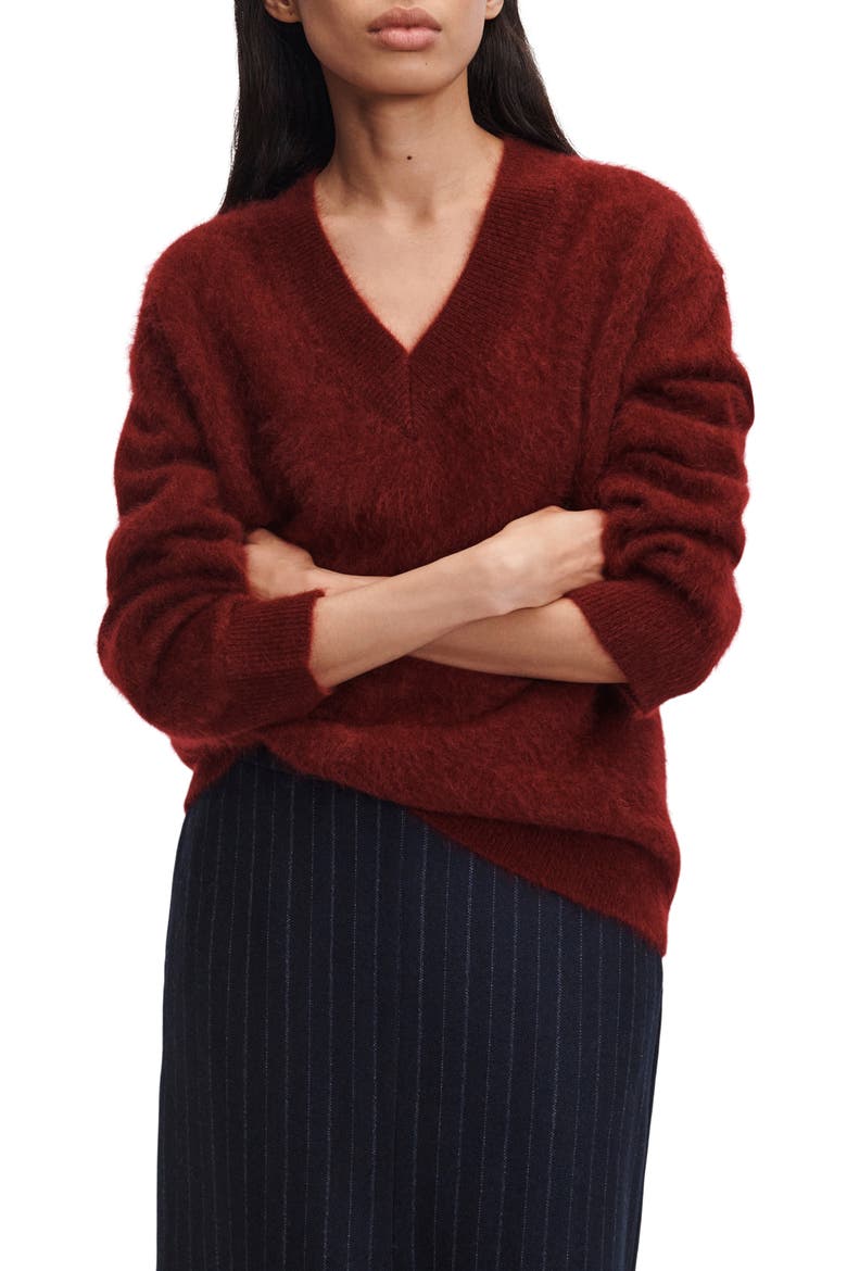Jada Brushed Cashmere V-Neck Sweater, Main, color, PMGT