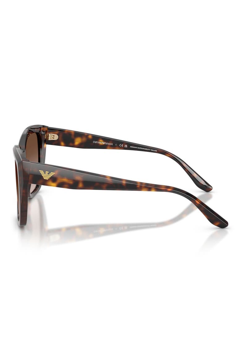 55mm Gradient Cat Eye Sunglasses, Alternate, color, SHINY HAVANA / BROWN GRADIENT