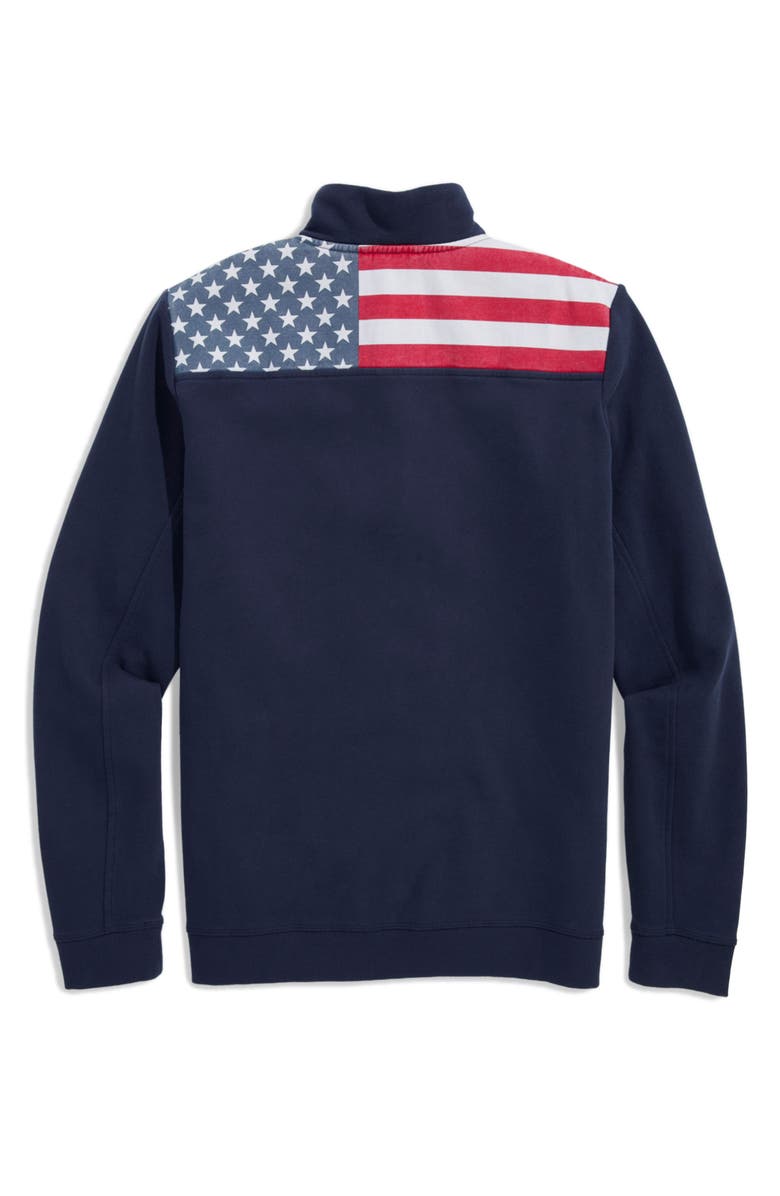 vineyard vines Americana Shep Quarter Zip Sweatshirt, Alternate, color,