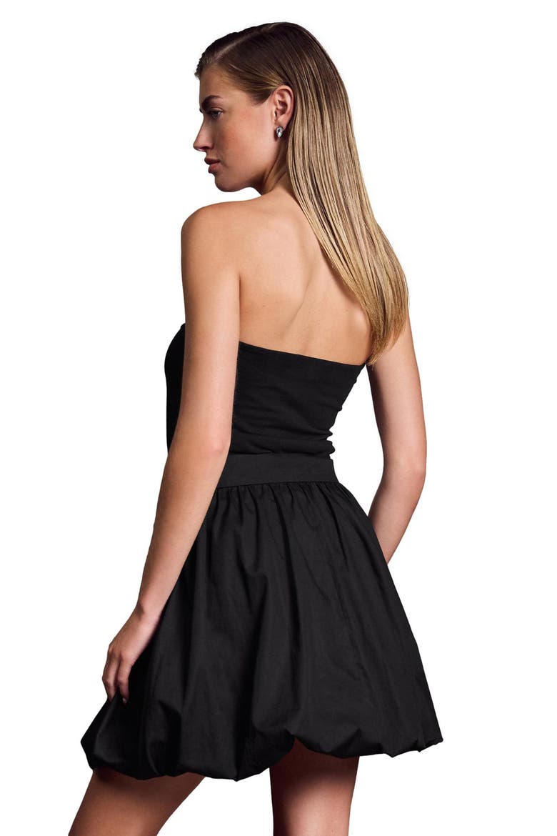Puffball Miniskirt, Alternate, color, BLACK