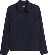 BOSS Carper Stretch Nylon Snap-Up Jacket