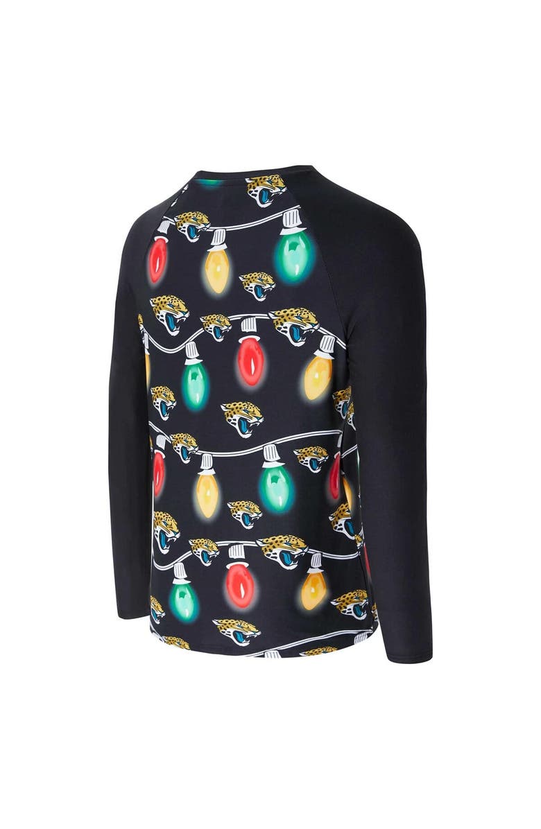 CONCEPTS SPORT Men's Concepts Sport  Black Jacksonville Jaguars Garland Knit Raglan Long Sleeve T-Shirt and Pants Set, Alternate, color, Black