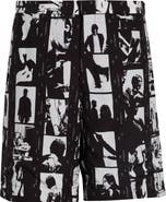 Givenchy Photographic Negative Print Formal Bermuda Shorts