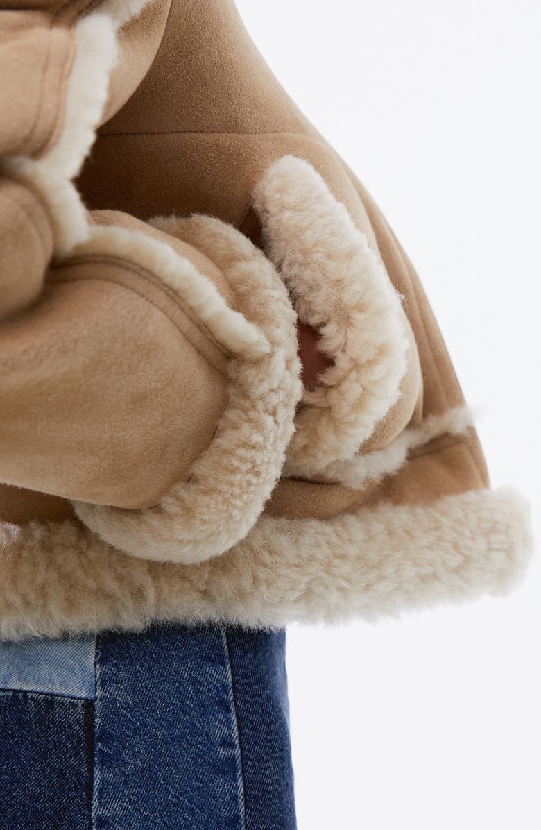MANGO Genuine Shearling Jacket, Alternate, color, 
