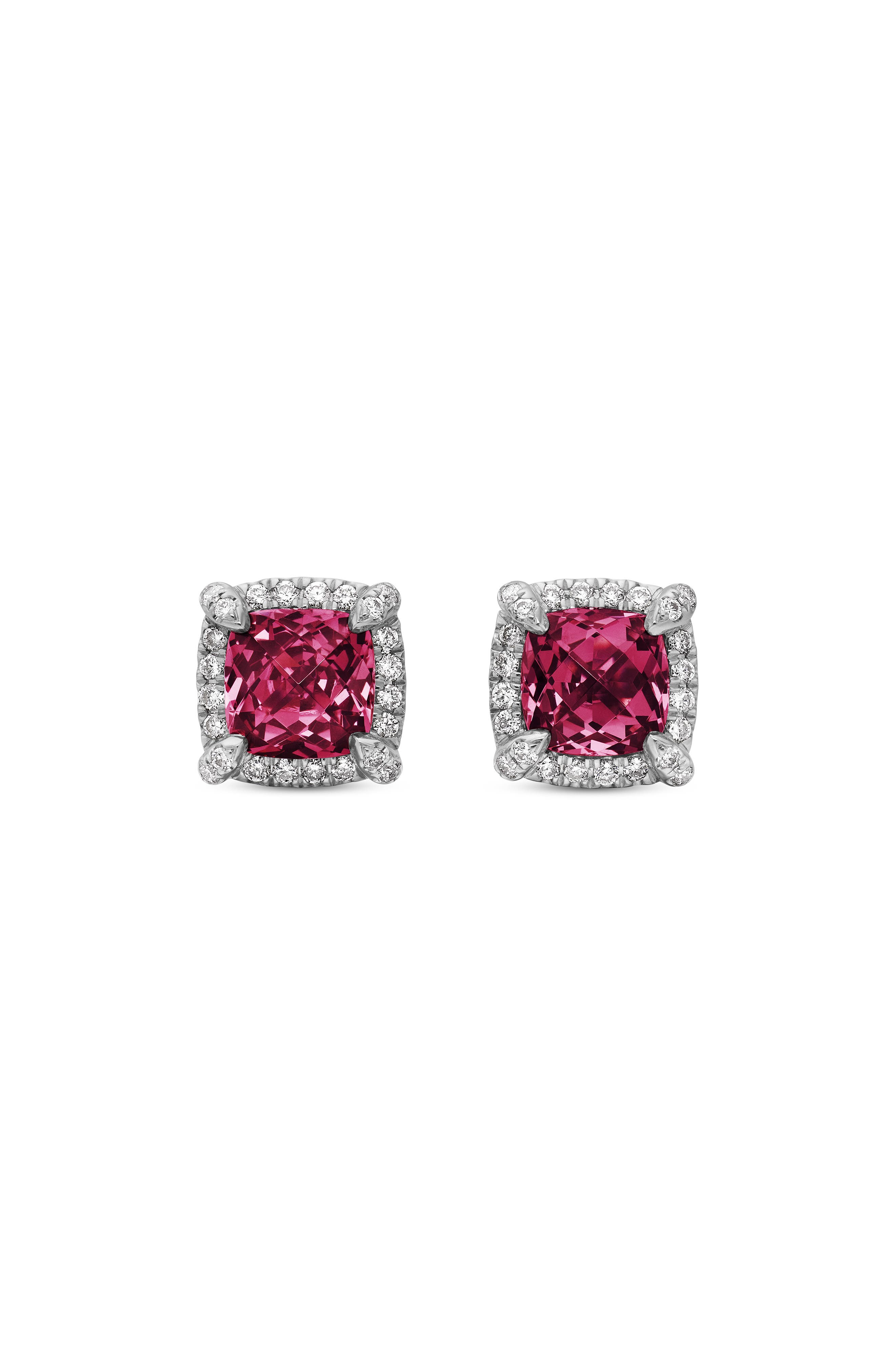 SILVER PAVE/ RED GARNET
