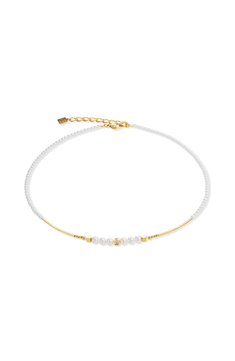 COEUR DE LION Shimmering Princess Pearls Gold Necklace, Main, color, White