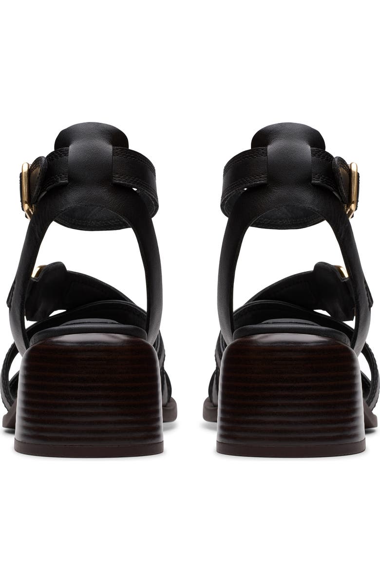 Clarks<sup>®</sup> Morwyn Block Heel Sandal, Alternate, color, Black Leather