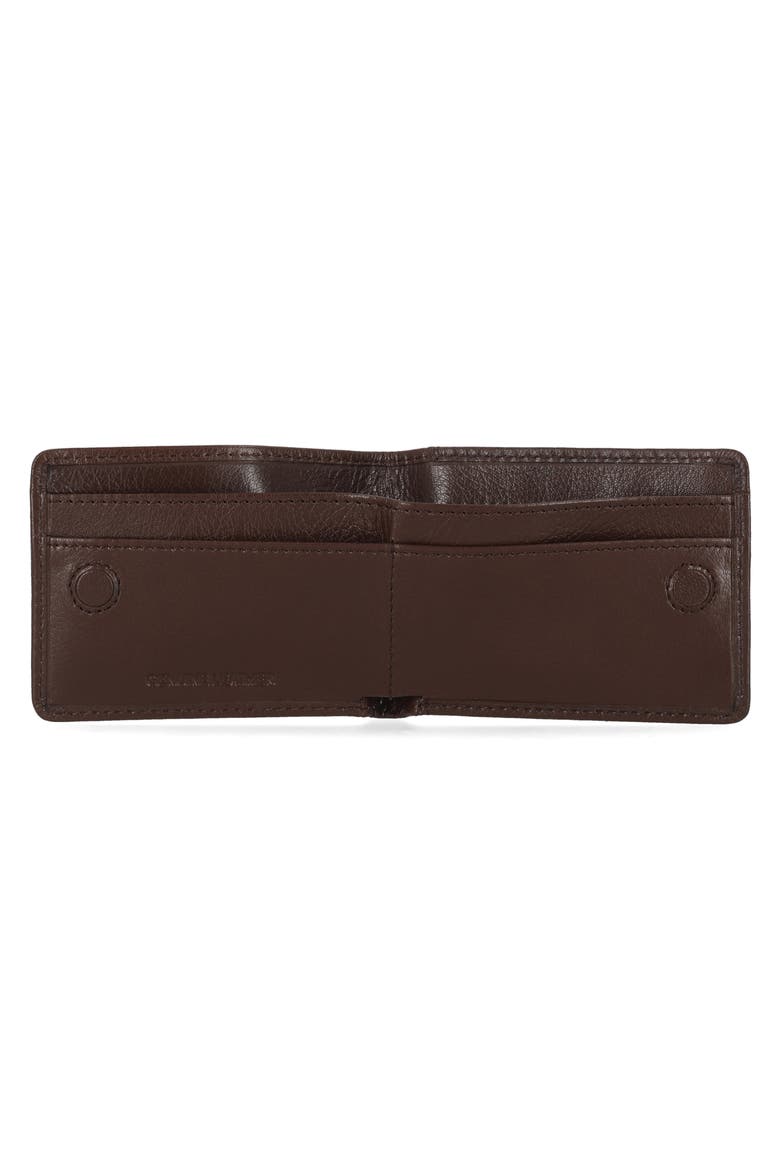 Magnetic Bifold Leather Wallet, Alternate, color, BROWN