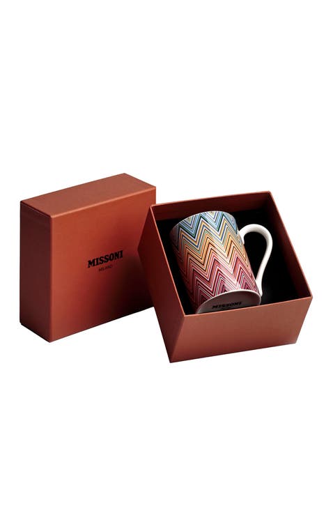 Mug Cup ZIG ZAG in Luxury Box Jarris 156 diam. 3", H 3.9", cap. 12.5 oz