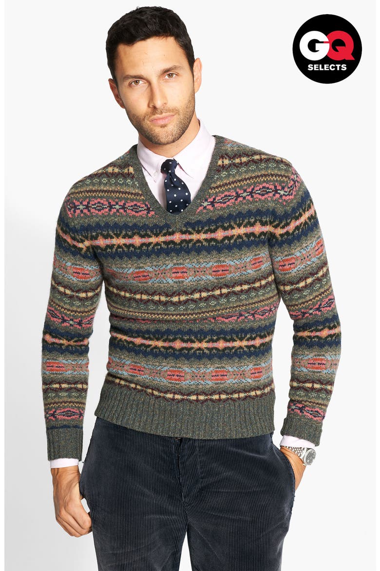 Fair Isle Sweater, Main, color, LODEN