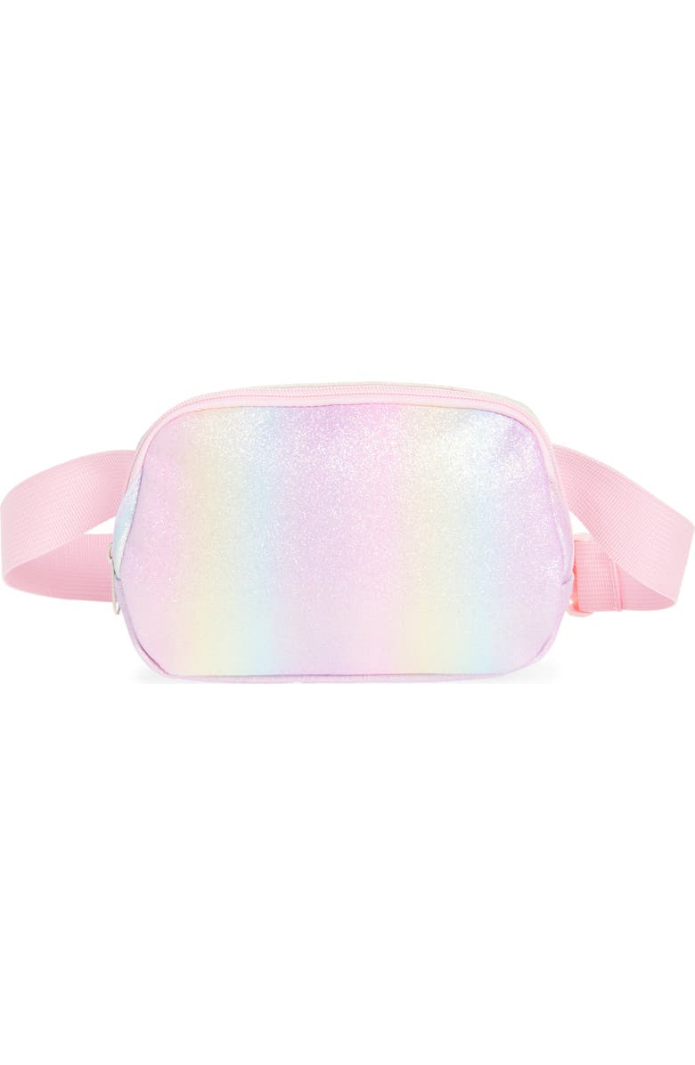 Capelli New York Kids' Ombrè Glitter Crossbody Bag, Main, color, Pink Pale Multi