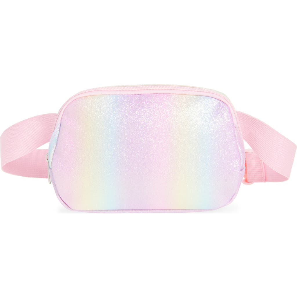 Shop Capelli New York Kids' Ombrè Glitter Crossbody Bag In Pink Pale Multi