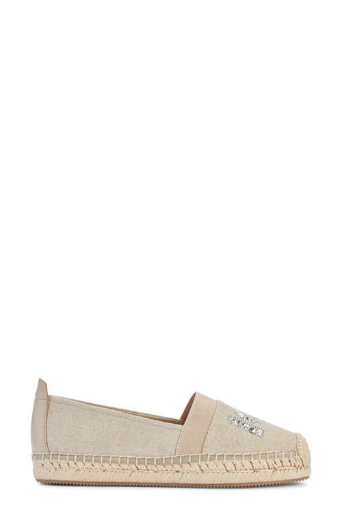 Karl Lagerfeld Manika Flat Espadrilles In Natural/silver