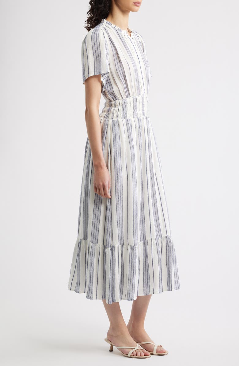 Rails Brent Stripe Smocked Waist Midi Dress, Alternate, color, Salino Stripe