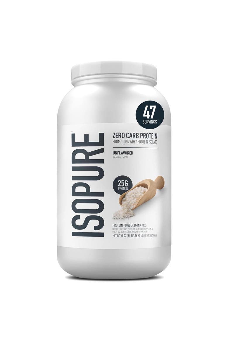 Zero Carb High Protein Whey Isolate Powder, Main, color, None