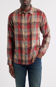 AG Mason Plaid Button-Up Work Shirt