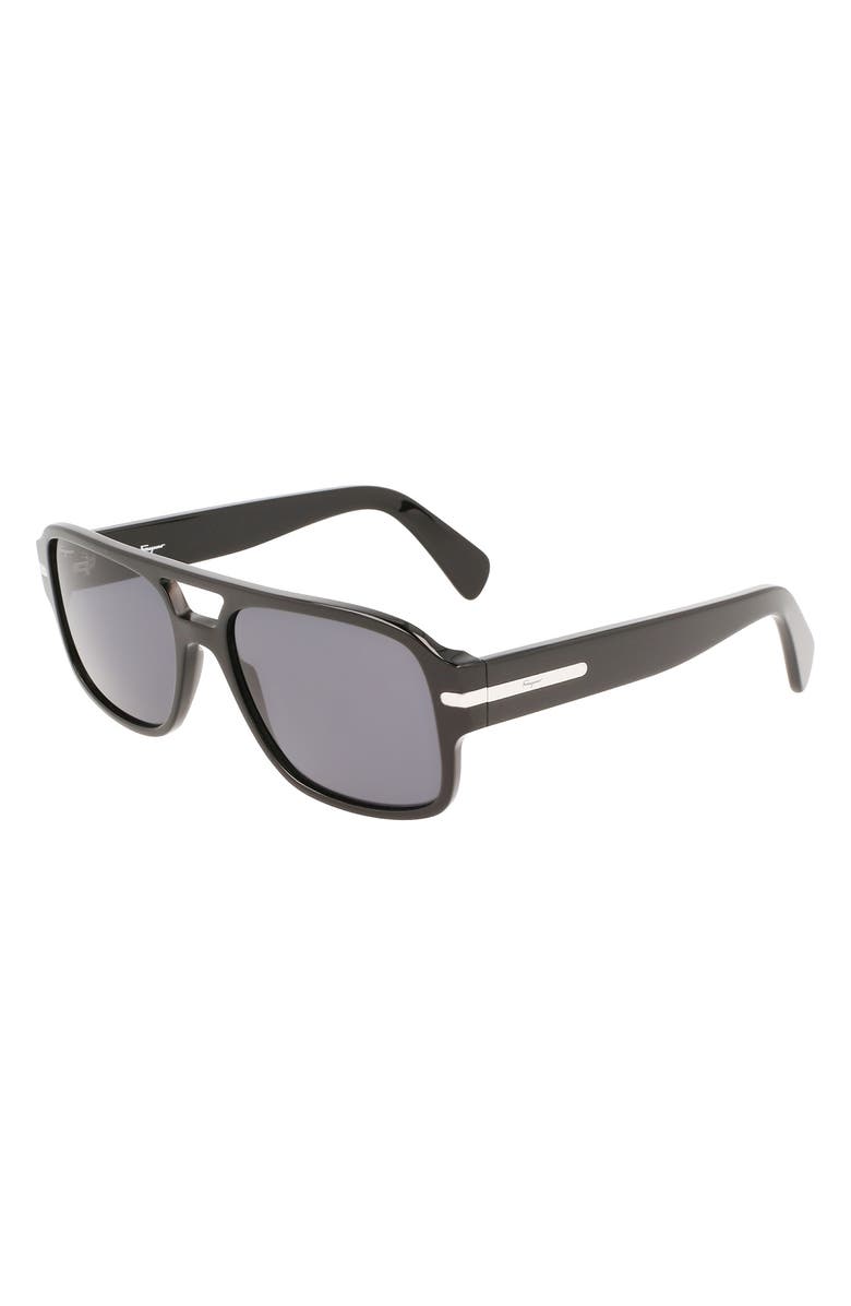 FERRAGAMO 58mm Navigator Sunglasses, Alternate, color, 