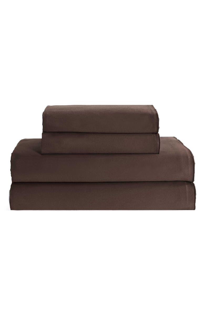 Calvin Klein Pearl Edge 300 Thread Count Sateen Sheet Set, Main, color, Elk Brown