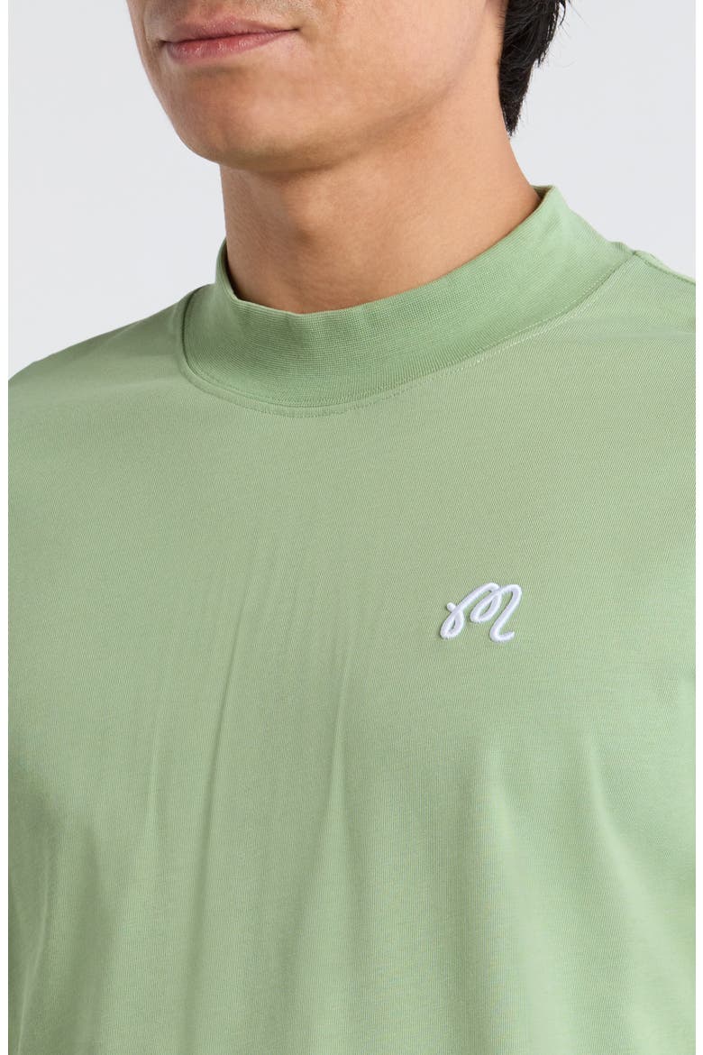 Mare Mock Neck T-Shirt, Alternate, color, SEAFOAM SAGE