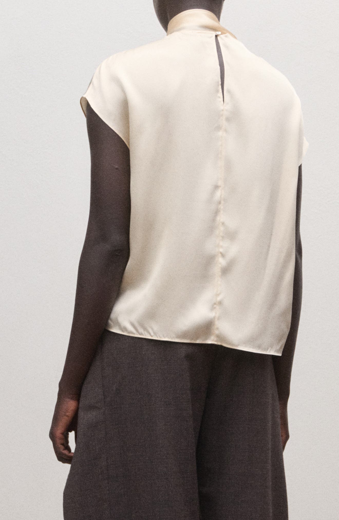 Tie Neck Silk Top - image 2