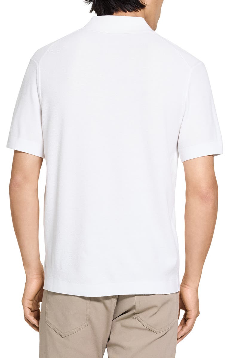 Theory Brenan Johnny Collar Polo, Alternate, color, White - 100
