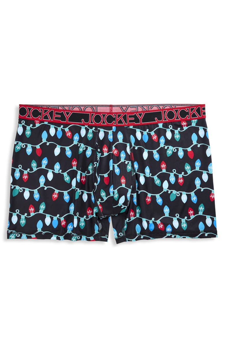 Jockey Big & Tall Printed Holiday Tech Boxer Briefs, Main, color, Holiday Lights