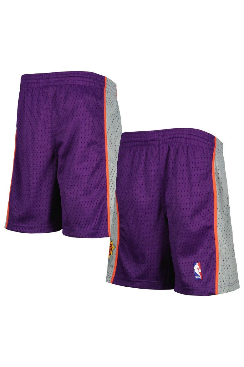 Youth Mitchell & Ness Purple Phoenix Suns 1991-92 Hardwood Classics Swingman Shorts, Main, color, Purple