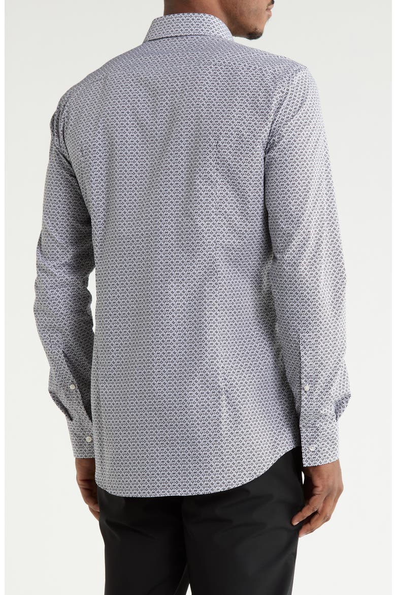 Kenno Trim Fit Performance Dress Shirt, Alternate, color, OPEN WHITE