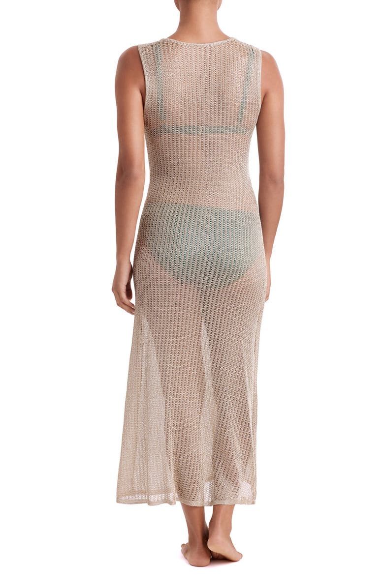 Mimi Flamingo Lagoon Open Stitch Midi Dress, Alternate, color, 