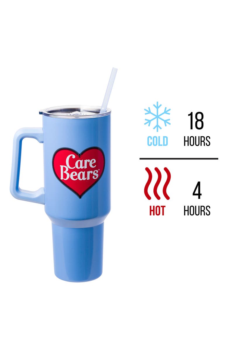Care Bears Grumpy Bear 40-Ounce Straw Tumbler, Alternate, color, Blue Multi