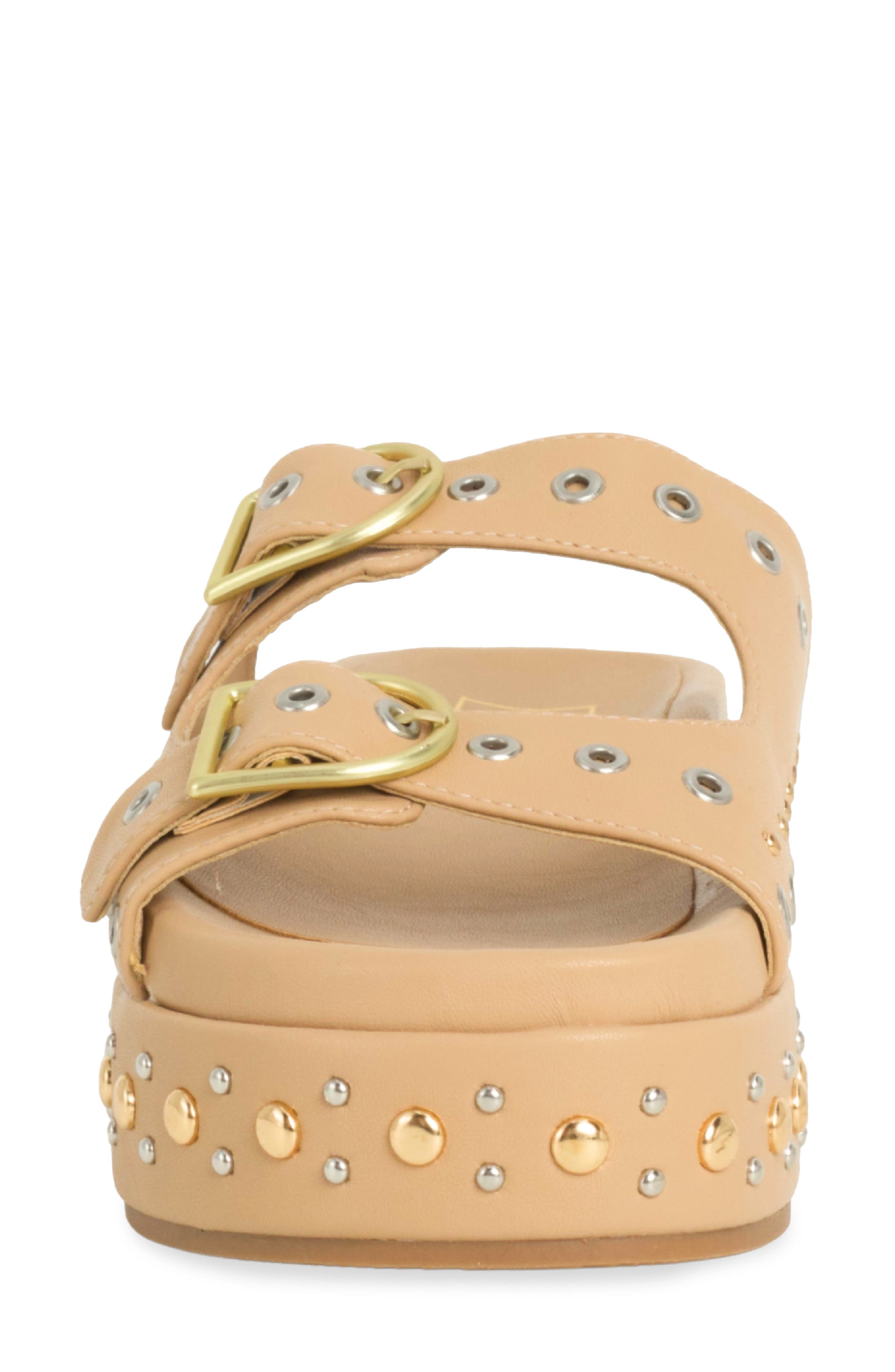 Irene Platform Slide Sandal, Alternate, color, TAN