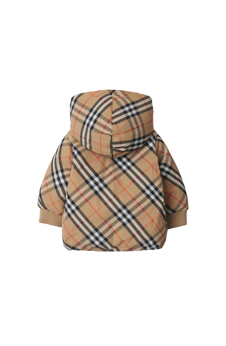 Burberry Reversible Check Nylon Puffer Jacket, Alternate, color, Sand