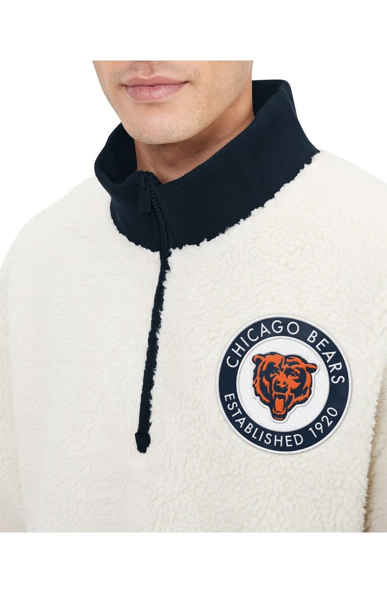Tommy Hilfiger Men's Tommy Hilfiger Cream Chicago Bears Jordan Sherpa Quarter-Zip Sweatshirt, Alternate, color, Cream