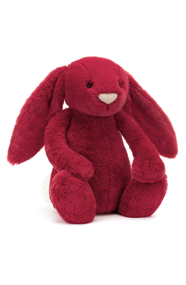 Jellycat Big Bashful Luxe Bunny Scarlett Stuffed Animal, Main, color, Red