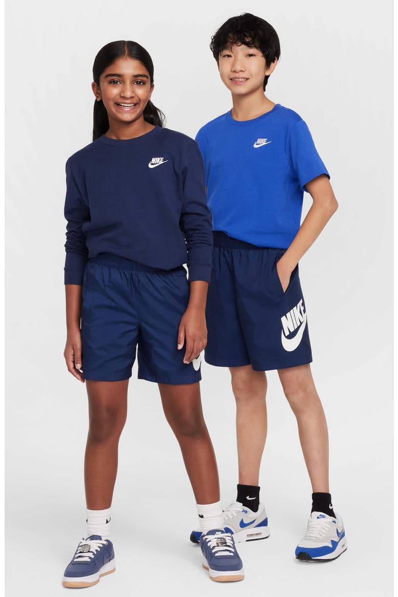 Kids' Club Shorts, Alternate, color, 410 MIDNIGHT NAVY/WHITE