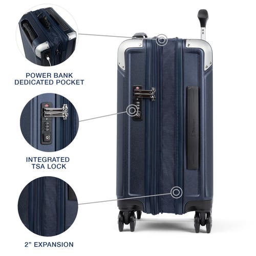 Travelpro Platinum Elite Hardside Expandable Compact Carry-on 20-inch Spinner In True Navy Blue