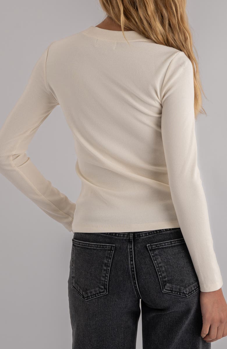 KUT from the Kloth Noelie Rib Top, Alternate, color, Ivory
