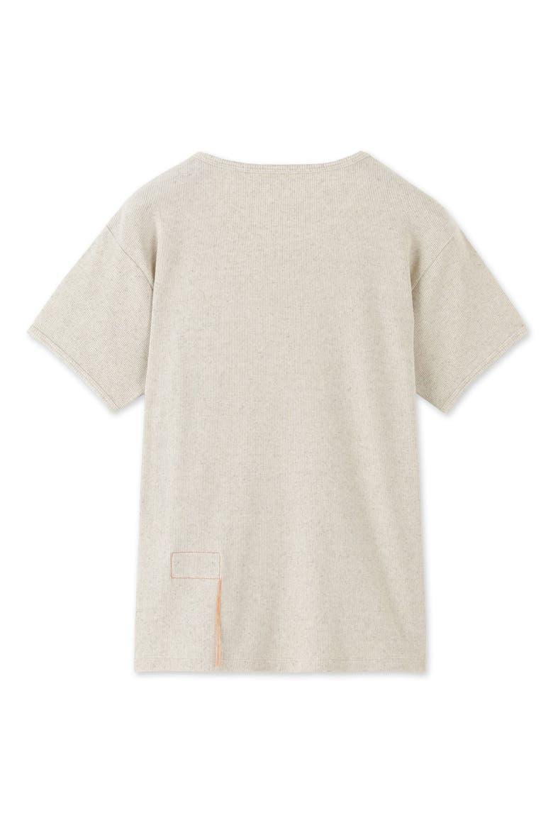 Courtney Cotton Linen Rib T-Shirt, Alternate, color, GARZA