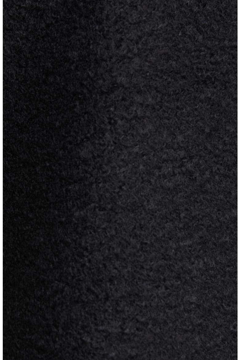 Stand Collar Pressed Bouclé Jacket, Alternate, color, BLACK