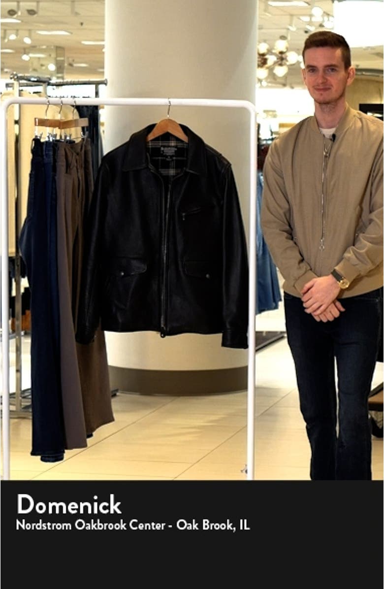 Wool Lined Bison Leather Car Coat, sales video thumbnail