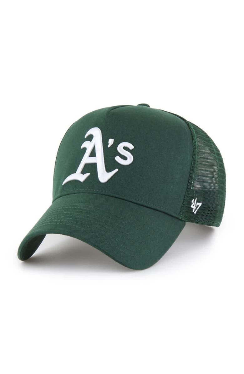 '47 Men's '47 Green Athletics Ballpark Offside Adjustable Trucker Hat, Main, color, 