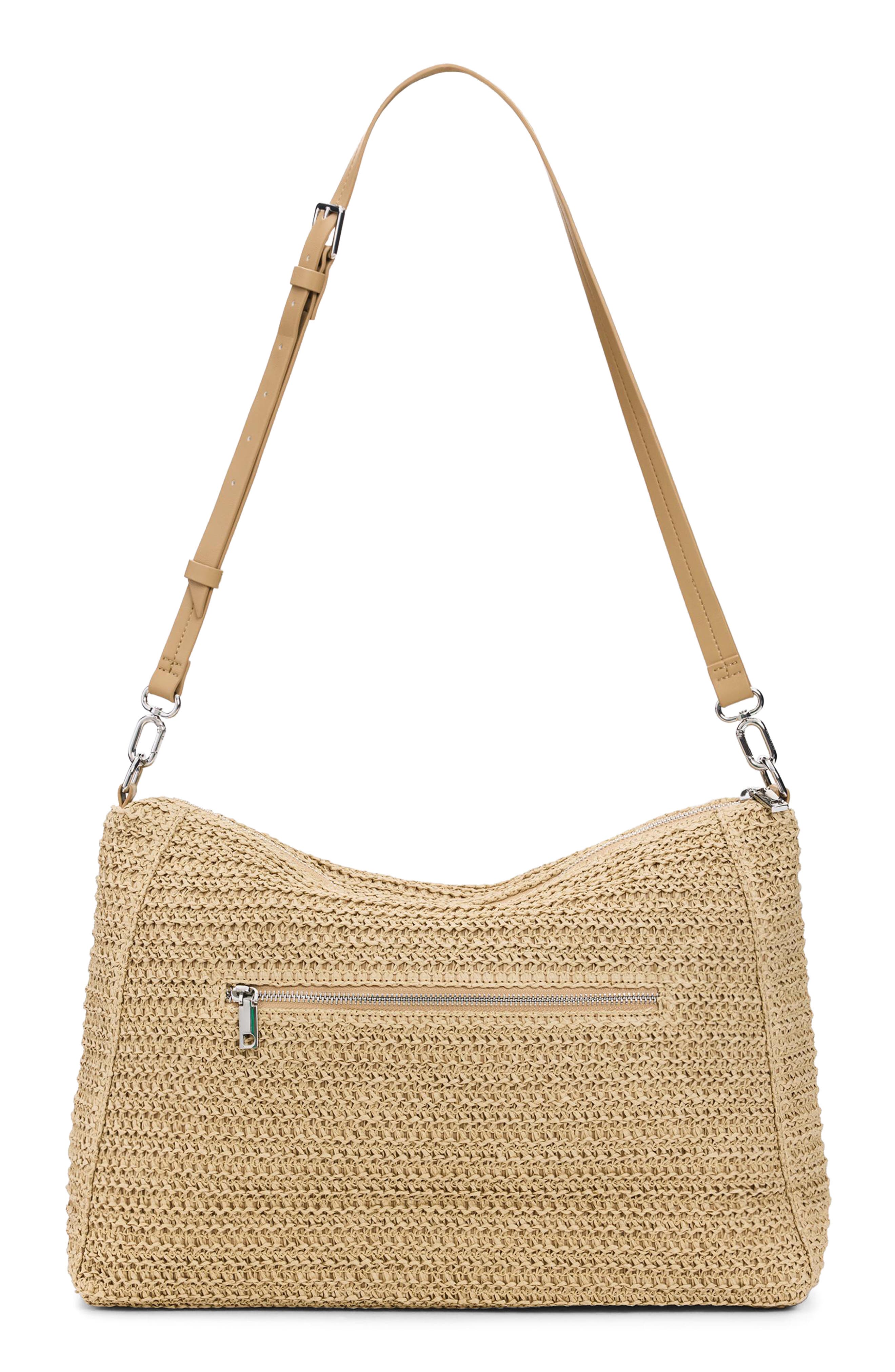 Desigual Large Raffia Shoulder Bag, Alternate, color, 